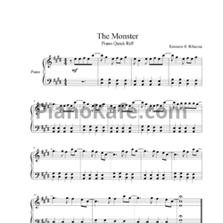 Ноты Eminem feat. Rihanna - The monster (Версия 2) - предпросмотр