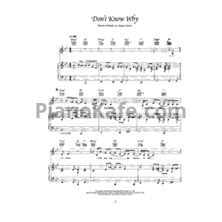 Ноты Norah Jones - Come away with me (Книга нот) - предпросмотр