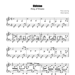 Ноты Diary of Dreams - Oblivion - предпросмотр