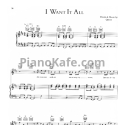 Ноты Queen - I want it all - предпросмотр