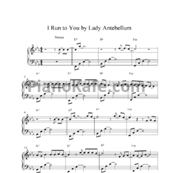 Ноты Lady Antebellum - I run to you