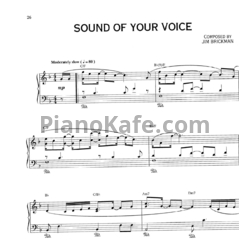 Ноты Jim Brickman - Sound of your voice - предпросмотр