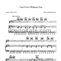 Ноты Scorpions - Can't live without you - предпросмотр