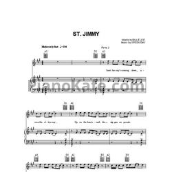 Ноты Green Day - St. Jimmy - предпросмотр