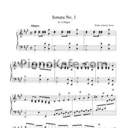 Ноты Antonio Soler - Sonata 1 in A major - предпросмотр