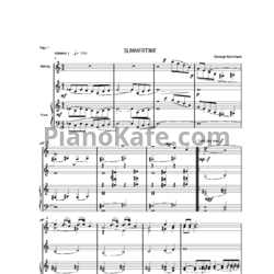 Ноты George Gershwin - Summertime - предпросмотр
