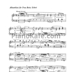 Ноты Р. Вагнер - "Листок из альбома" для фрау Бетти Шотт (WWV 108) - предпросмотр