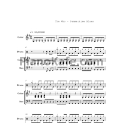 Ноты The Who - Summertime blues - предпросмотр