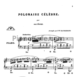 Ноты Михаил Огинский - Полонез (фа минор) - предпросмотр