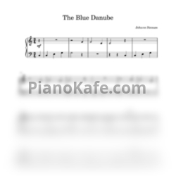 Ноты Иоганн Штраус - На прекрасном голубом Дунае (Лёгкое переложение) - предпросмотр