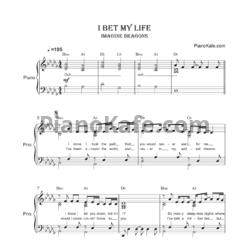 Ноты Imagine Dragons - I bet my life - предпросмотр