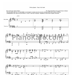 Ноты Britney Spears - Deep in my heart - предпросмотр