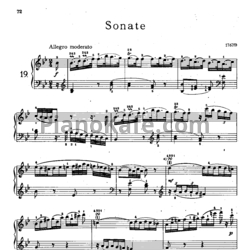 Ноты Йозеф Гайдн - Соната №19 - предпросмотр