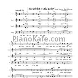 Ноты Eurythmics - I saved the world today (Партитура) - предпросмотр