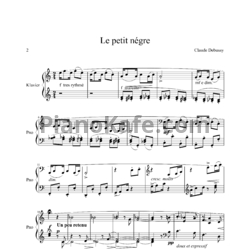 Ноты Claude Debussy - Le petit négre - предпросмотр