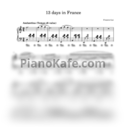 Ноты Francis Lai - 13 days in France - предпросмотр