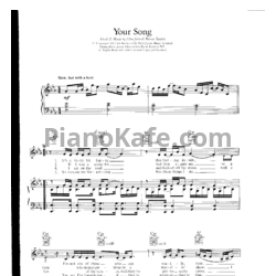 Ноты Elton John - Your song - предпросмотр