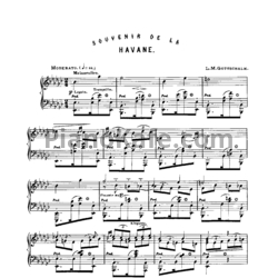 Ноты Луи Моро Готшалк - Souvenir de la Havane (Op. 39) - предпросмотр
