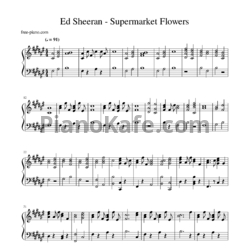 Ноты Ed Sheeran - Supermarket flowers - предпросмотр