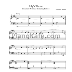Ноты Alexandre Desplat - Lily's theme - предпросмотр