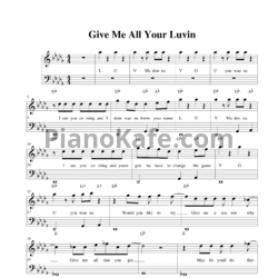 Ноты Madonna feat. M.I.A. and Nicki Minaj - Give me all your luvin - предпросмотр