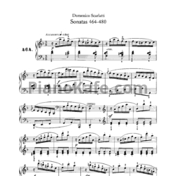 Ноты Д. Скарлатти - Сонаты 464-480 (Редакция А. Лонго) - предпросмотр