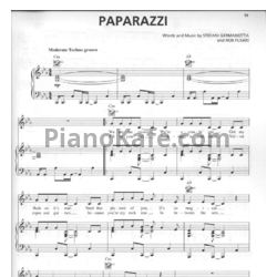 Ноты Lady Gaga - Paparazzi - предпросмотр