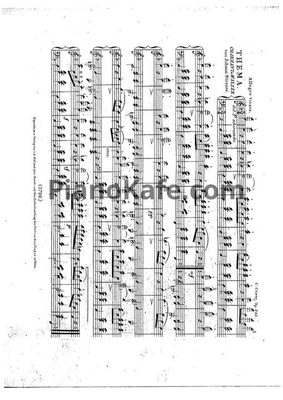 Ноты Карл Черни - Charmant Variationen, Op. 249 - PianoKafe.com
