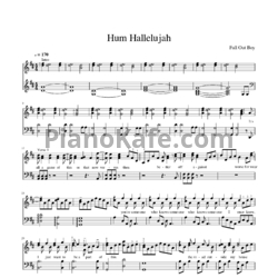 Ноты Fall Out Boy - Hum hallelujah - предпросмотр