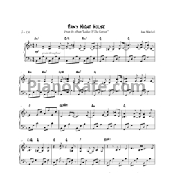 Ноты Joni Mitchell - Rainy night house - предпросмотр