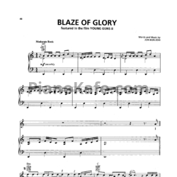 Ноты Jon Bon Jovi - Blaze of glory - предпросмотр