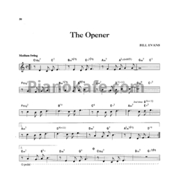 Ноты Bill Evans - The opener - предпросмотр