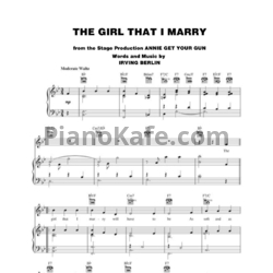 Ноты Irving Berlin - The girl that I marry - предпросмотр
