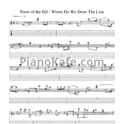 Ноты Poets of the fall - Where Do We Draw The Line - предпросмотр
