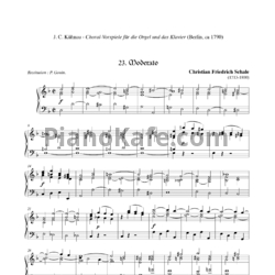 Ноты Кристиан Фридрих Шале - Модерато ре минор - предпросмотр