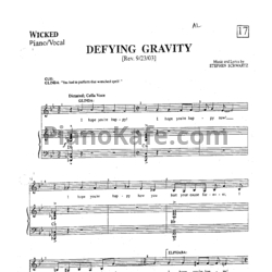 Ноты Stephen Schwartz - Defying gravity - предпросмотр