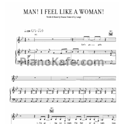 Ноты Shania Twain - Man! I feel like a woman! - предпросмотр