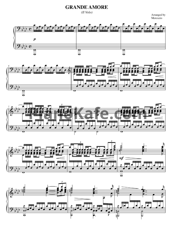Ноты Il Volo - Grande amore - PianoKafe.com