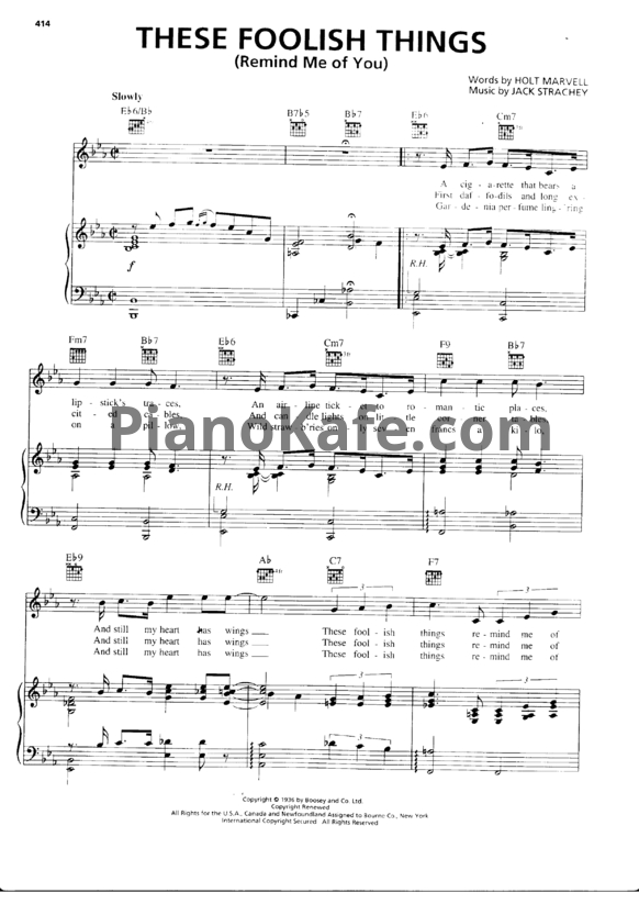 Ноты Jack Strachey - These foolish things - PianoKafe.com