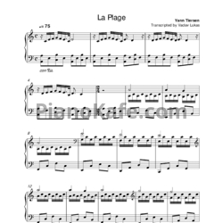 Ноты Yann Tiersen - La plage - предпросмотр