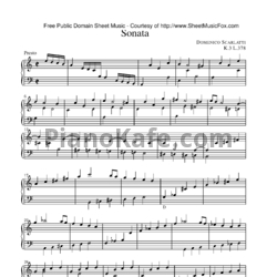 Ноты Д. Скарлатти - Соната K3/L378 - предпросмотр