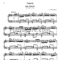 Ноты А. Вильельдо - Эль-Чокло (Аргентинское танго) - предпросмотр