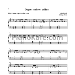 Ноты Tokio Hotel - Against my will - предпросмотр