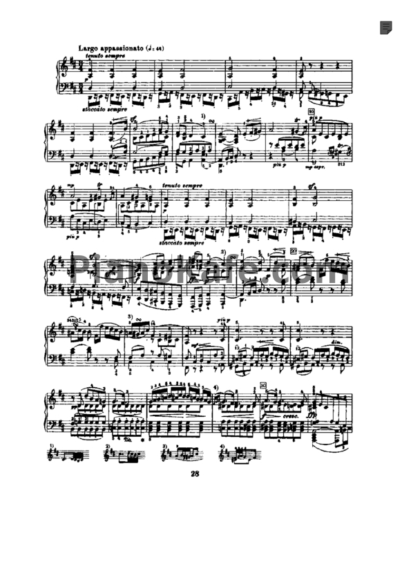 Ноты Л. В. Бетховен - Соната фа минор (Op. 2, №3) - PianoKafe.com