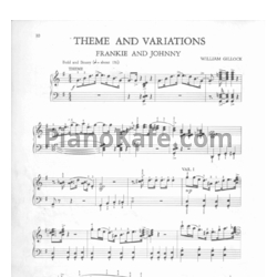 Ноты William Gillock - Theme and variations "Frankie and Johnny" - предпросмотр