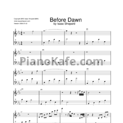 Ноты Isaac Shepard - Before dawn - предпросмотр