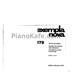 Ноты Альфред Шнитке - Концерт для фортепиано и струнного оркестра (Op. 136) - предпросмотр