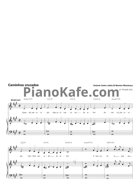 Ноты Antonio Carlos Jobim & Newton Mendonça - Caminhos cruzados - PianoKafe.com
