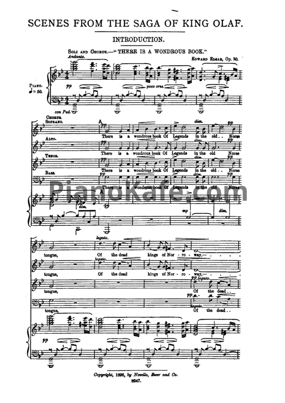 Ноты Эдуард Элгар - Сцены из саги о короле Олафе (Op. 30) - PianoKafe.com