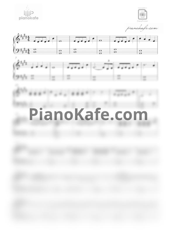 Ноты Неизвестное произведение №1 - PianoKafe.com